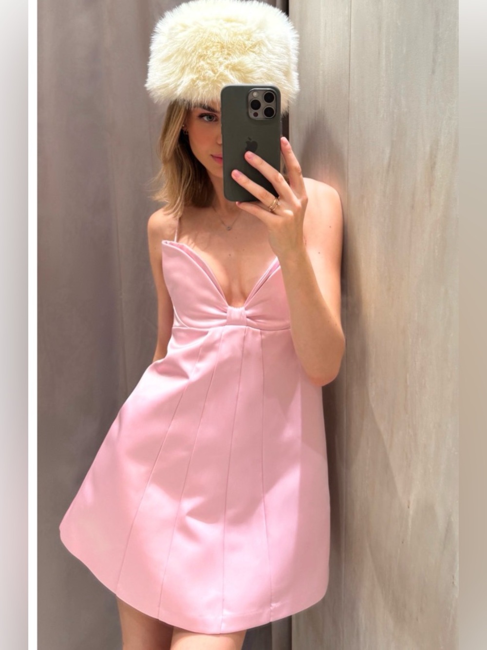Harry Lambert for Zara x Disney fairy whimsical pink bow babydoll mini dress